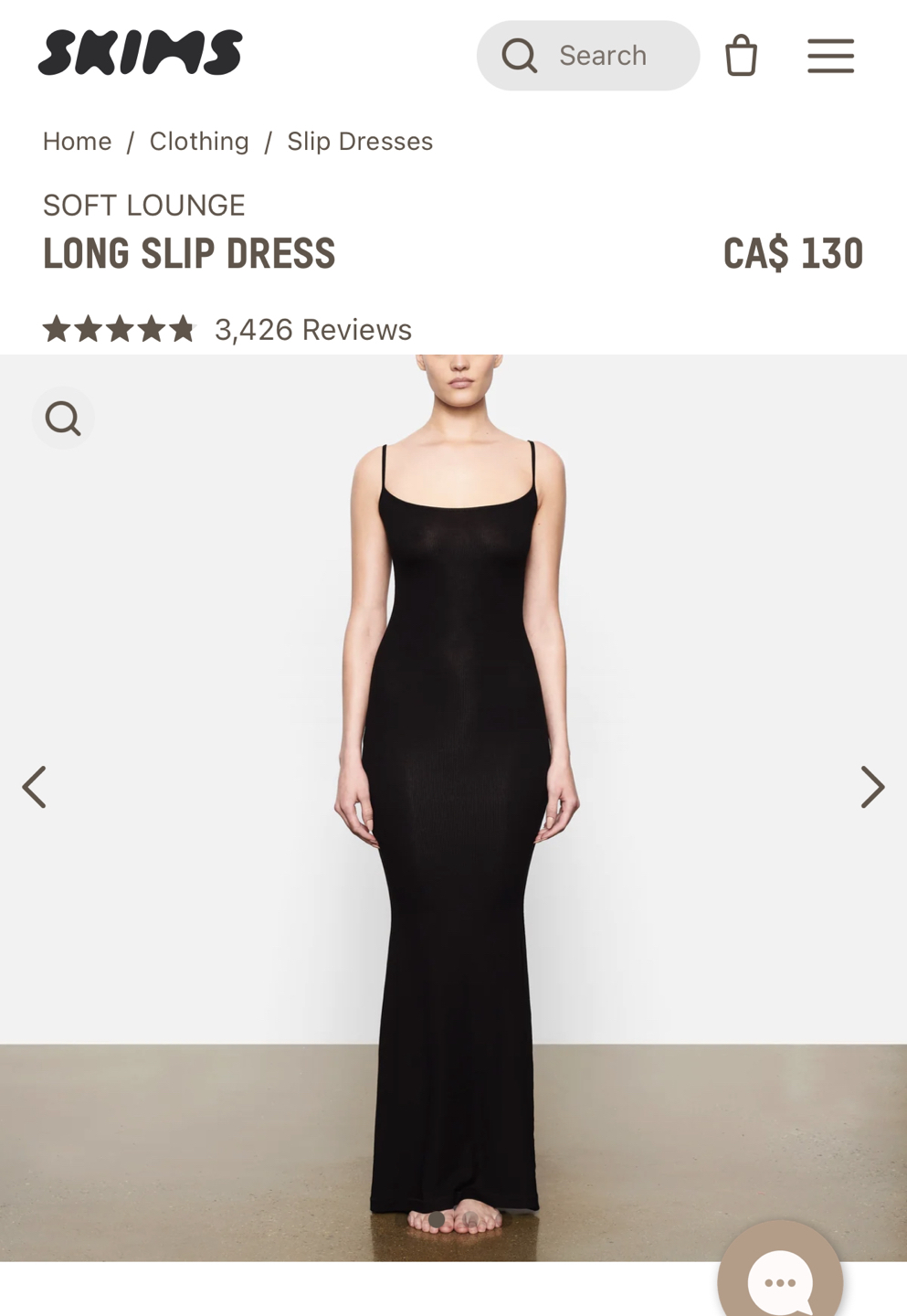 Skims Dress Black