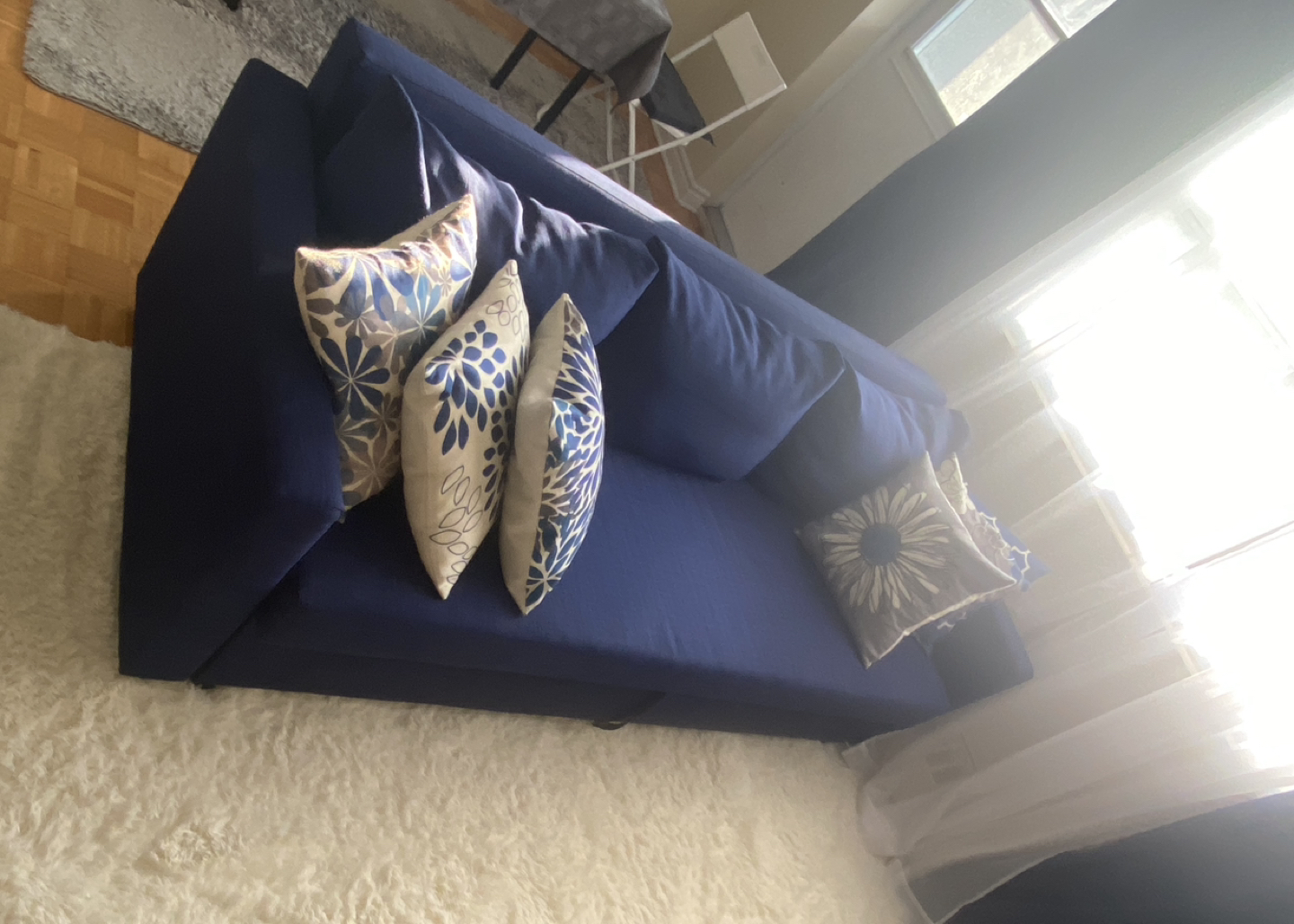 Blue Sofa and bed - photo 3