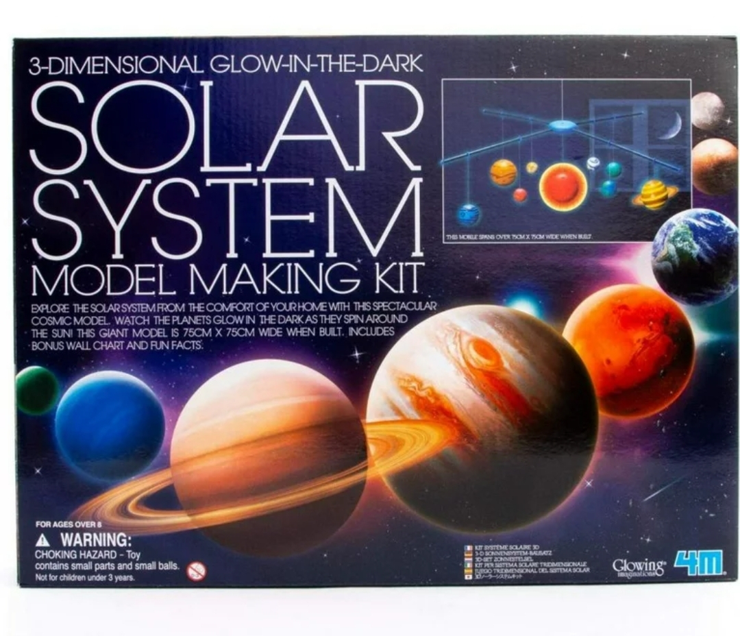 4M 3D Glow-in-the-Dark Solar System Model Making Science Kit