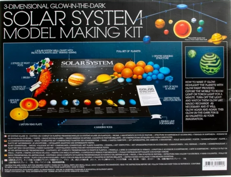 4M 3D Glow-in-the-Dark Solar System Model Making Science Kit - photo 2