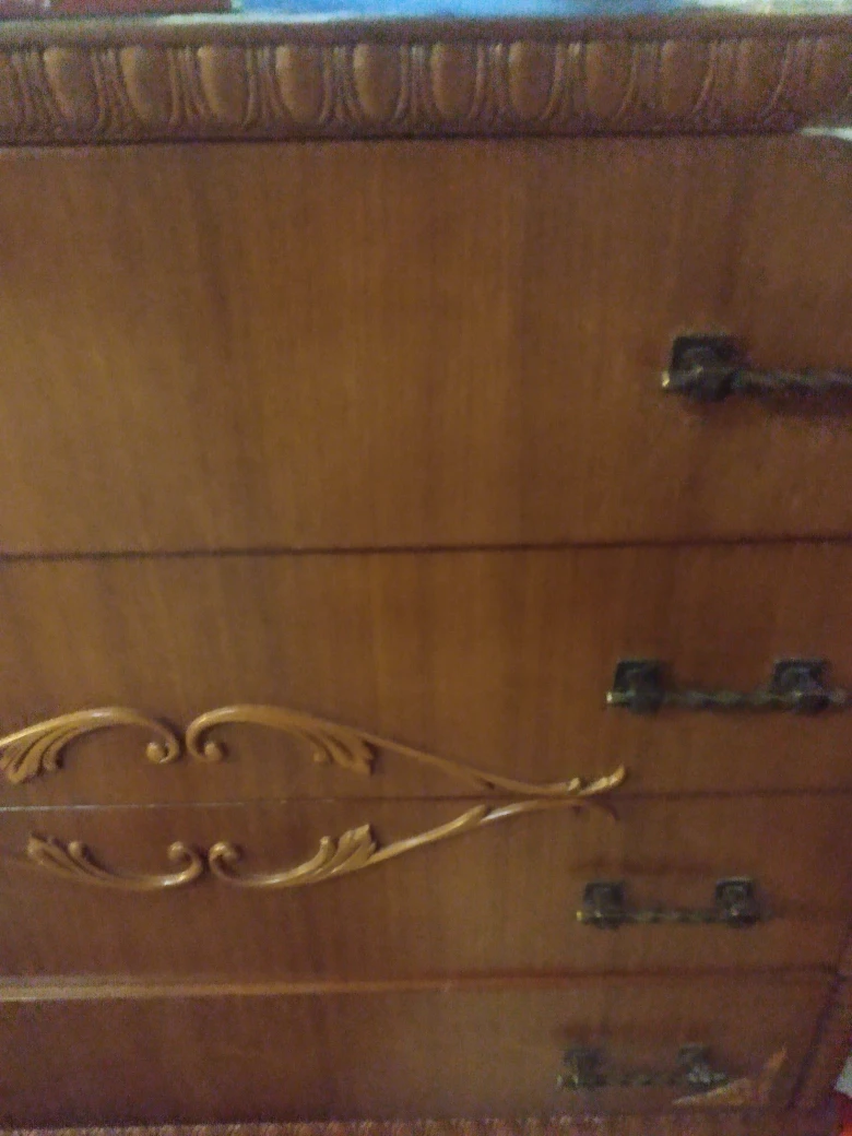 4 Piece Dresser Drawers With  Genuine Marble Top. $185. image indicator(2)