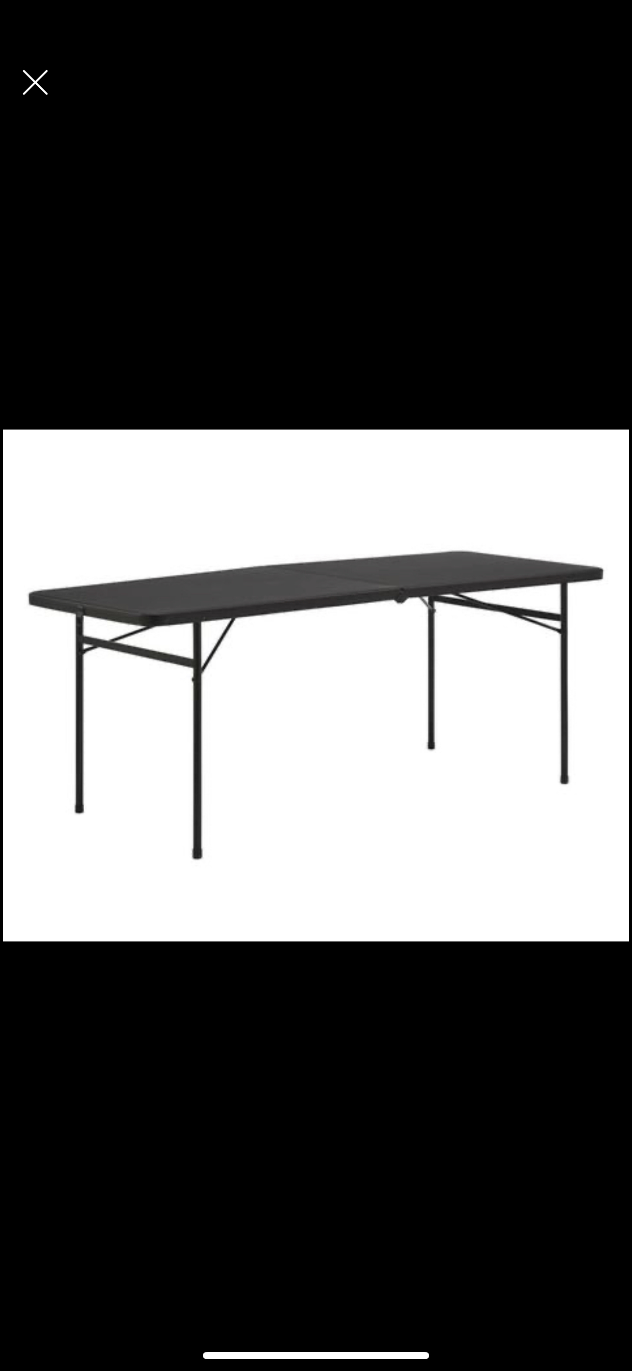 6 Foot Bi-Fold Plastic Folding Table+ 4 Vinyl Folding Chair - photo 2