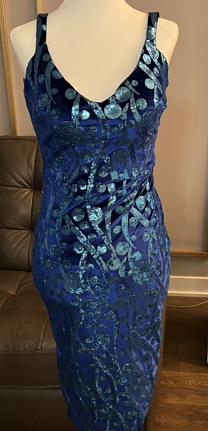 Sapphire blue party dress