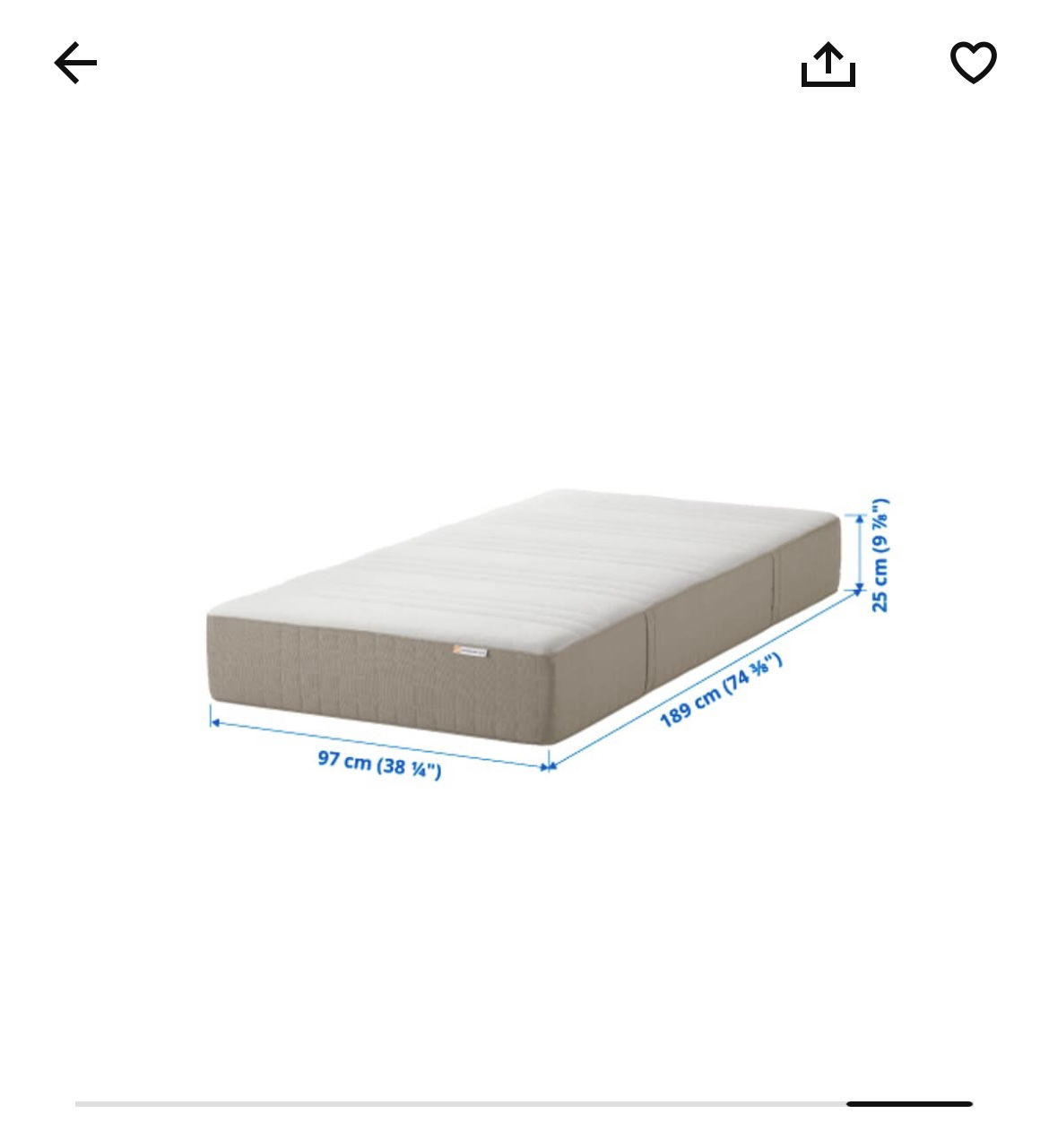 Ikea bed frame with mattress(~8/27) - photo 4
