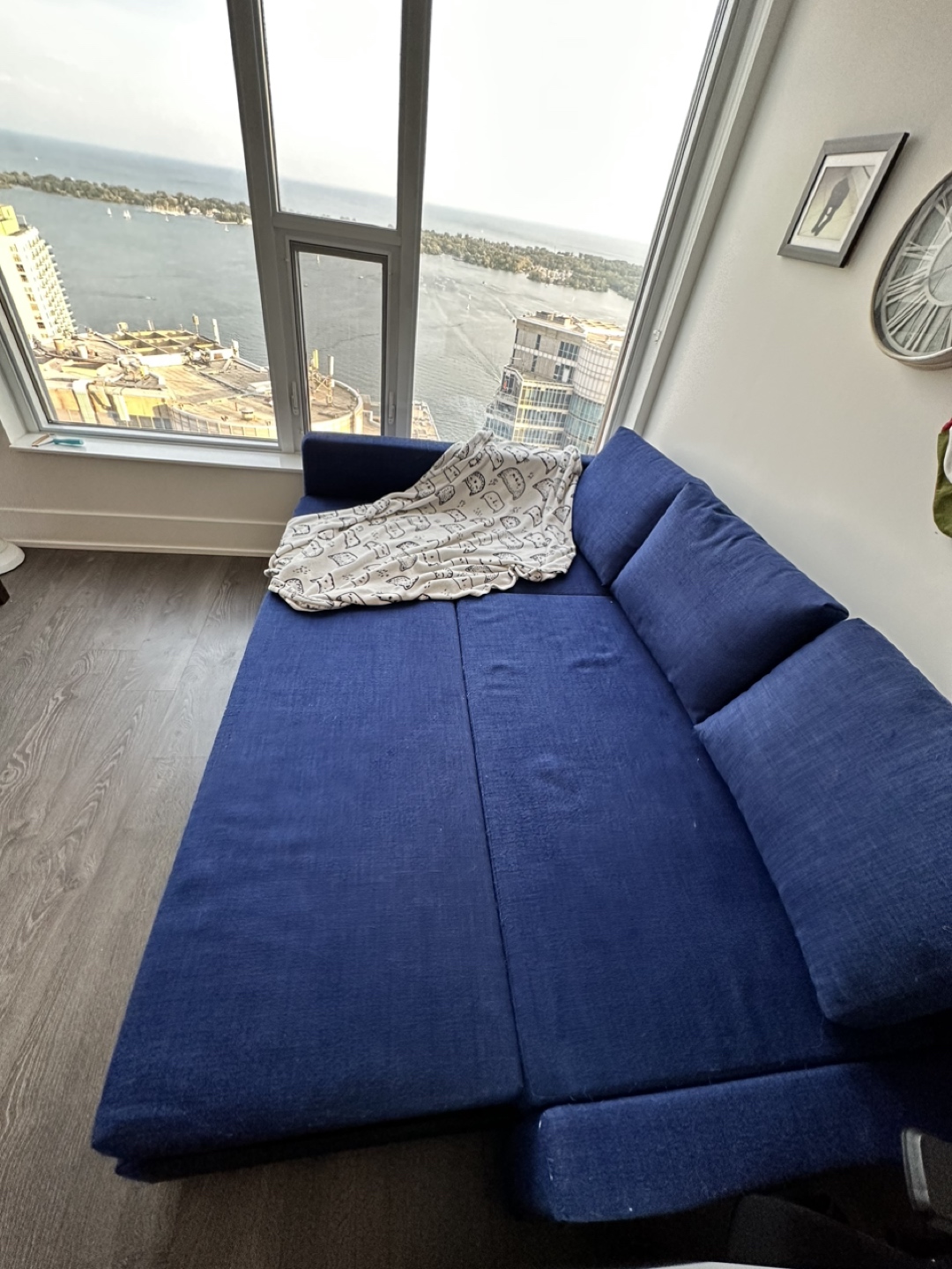IKEA friheten blue couch - photo 3