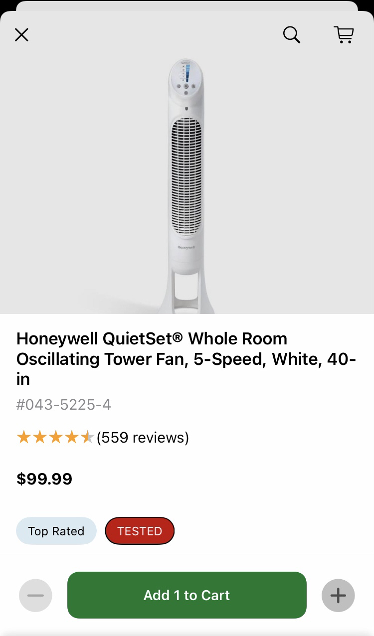 Honeywell Tower Fan - photo 4