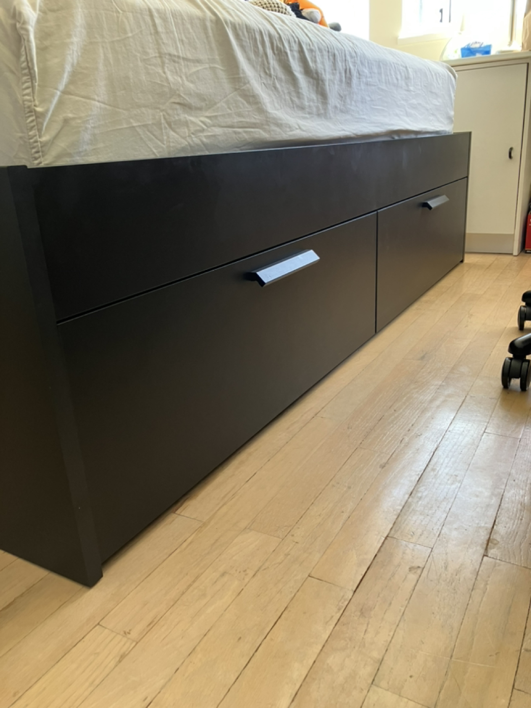 IKEA Black Bed Frame w/ Storage - Full Sized Mattress - photo 2