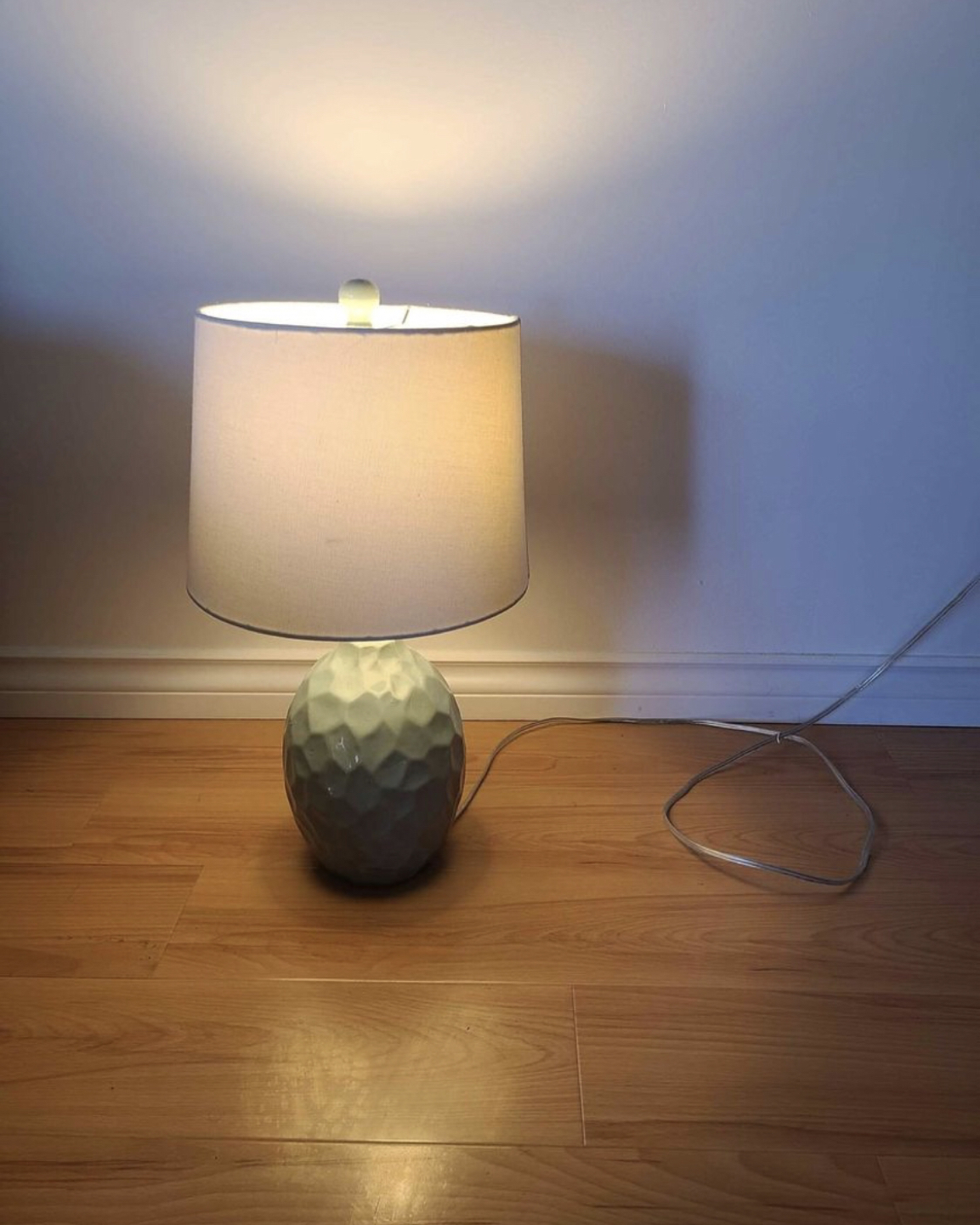 Tiffany blue lamp with ceramic base thumbnail