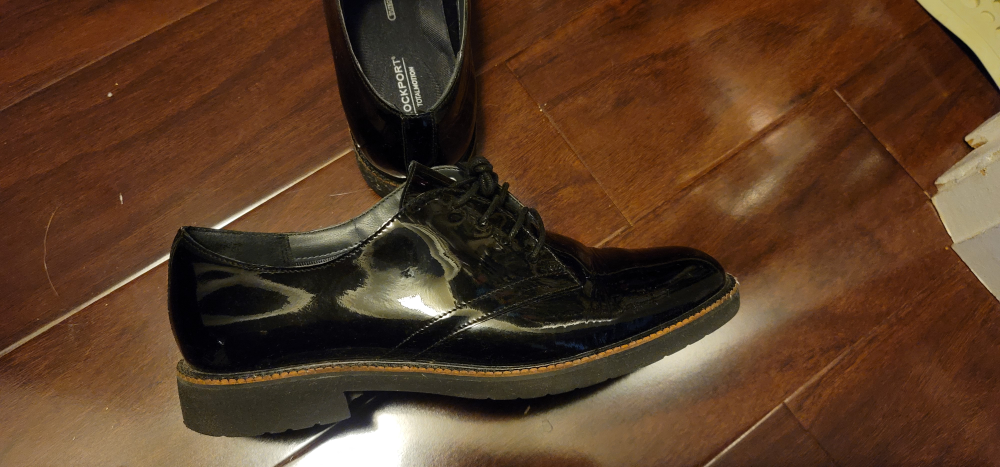 Glossy Black Rockport Total Motion Oxford Shoes (Women) - photo 2