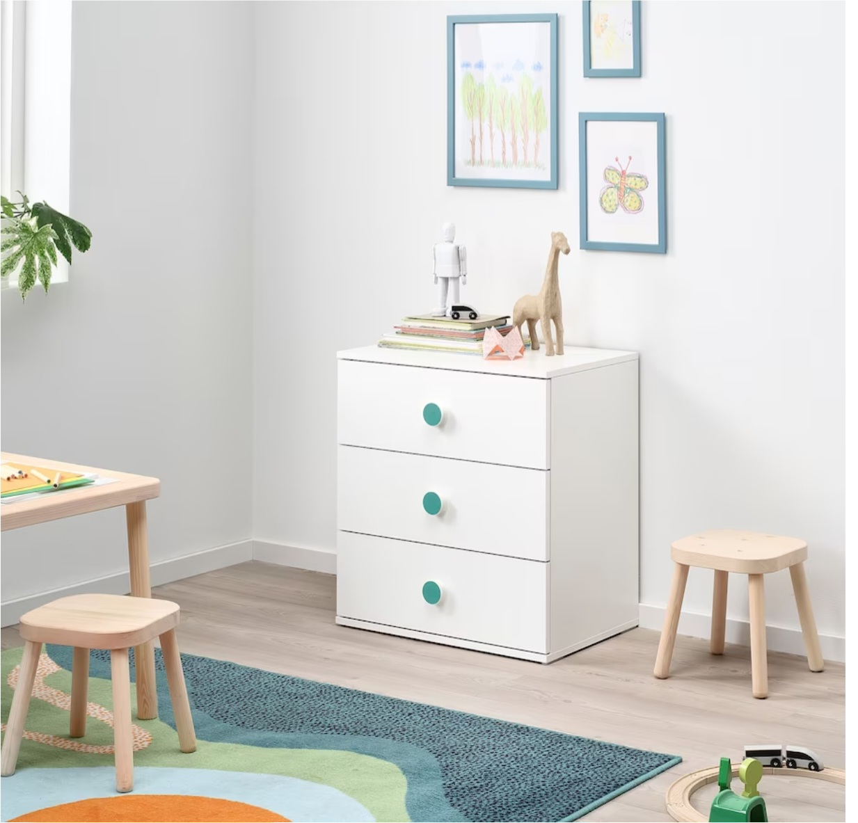 Ikea GODISHUS 3-drawer chest,  white , thumbnail