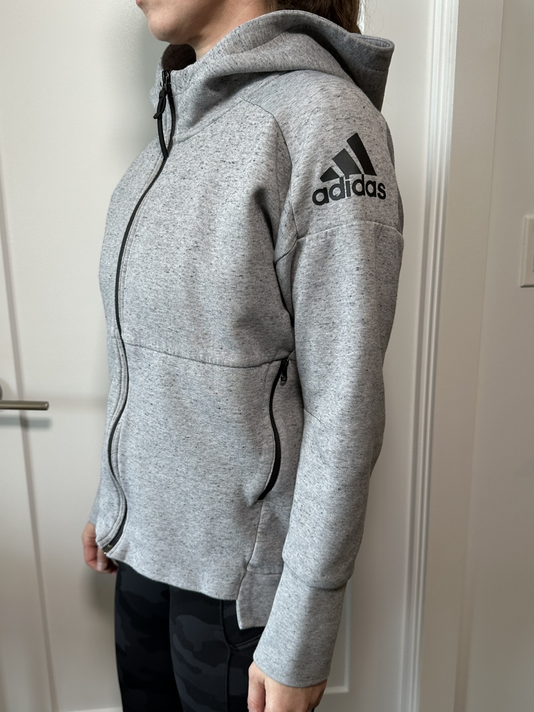 Adidas Gray Stadium Hoodie - Size S - photo 5