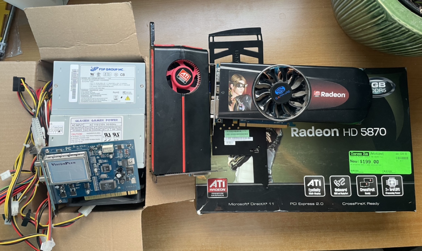 Computer part lot (GPUs, PSUs)