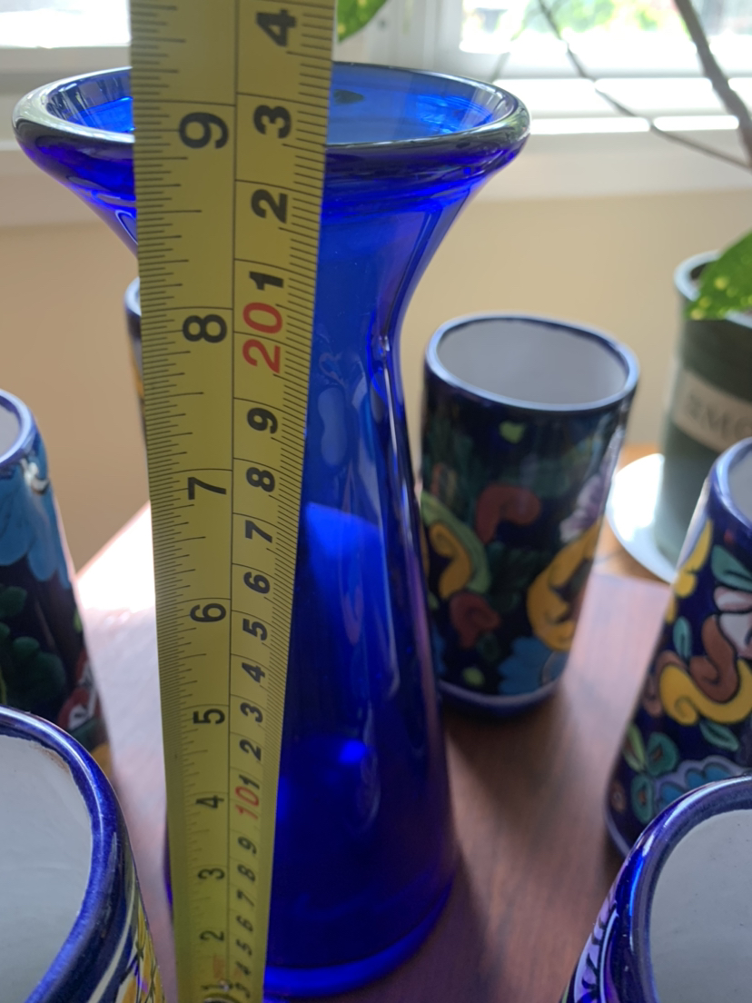 Hand-blown Cobalt Blue Carafe - photo 4