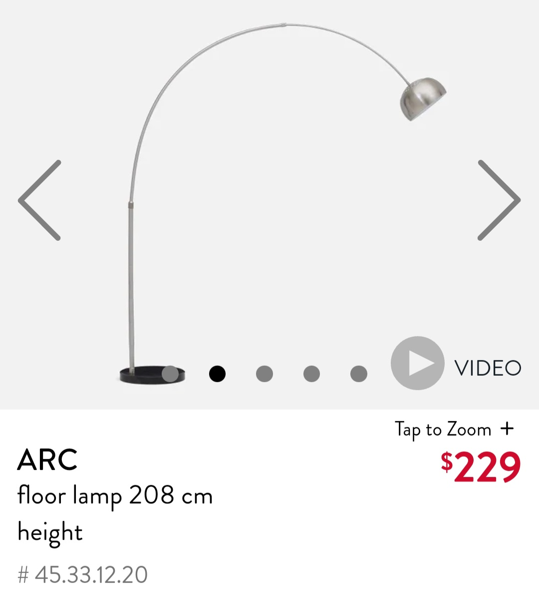 Structube Arc Floor Lamp thumbnail