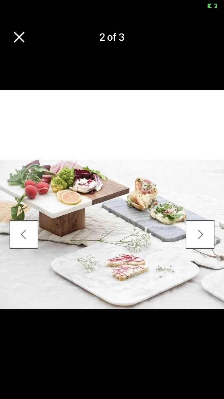 Marble and Wood Food Platter (in box) - photo 2