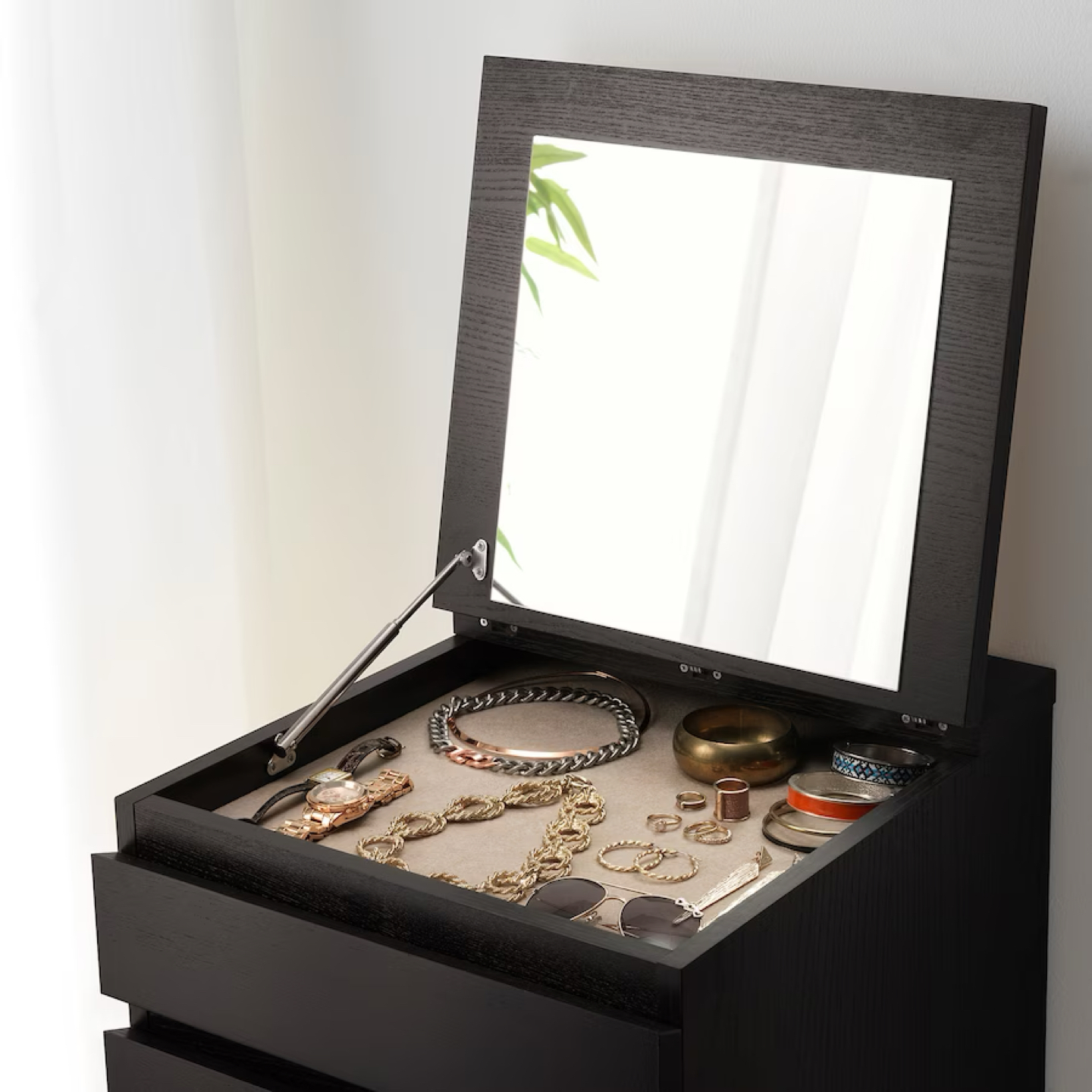 Tall Dresser / Chest of Drawers with Mirror & Jewelry storage - photo 2