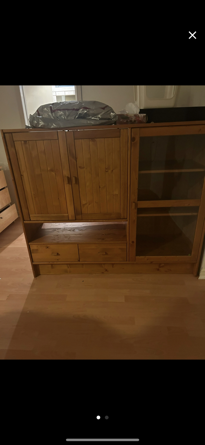 Wood tv stand