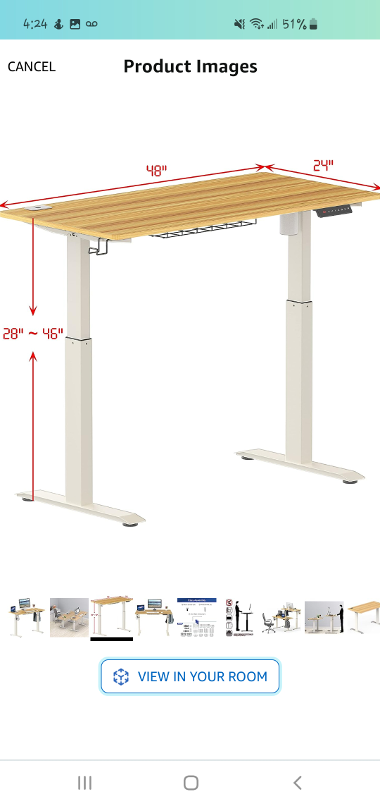 SHW Memory Preset Electric Height Adjustable Standing - photo 3
