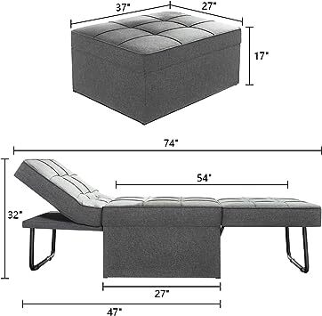 Sofa bed folding ottoman (pickup by Aug. 31st) - photo 3