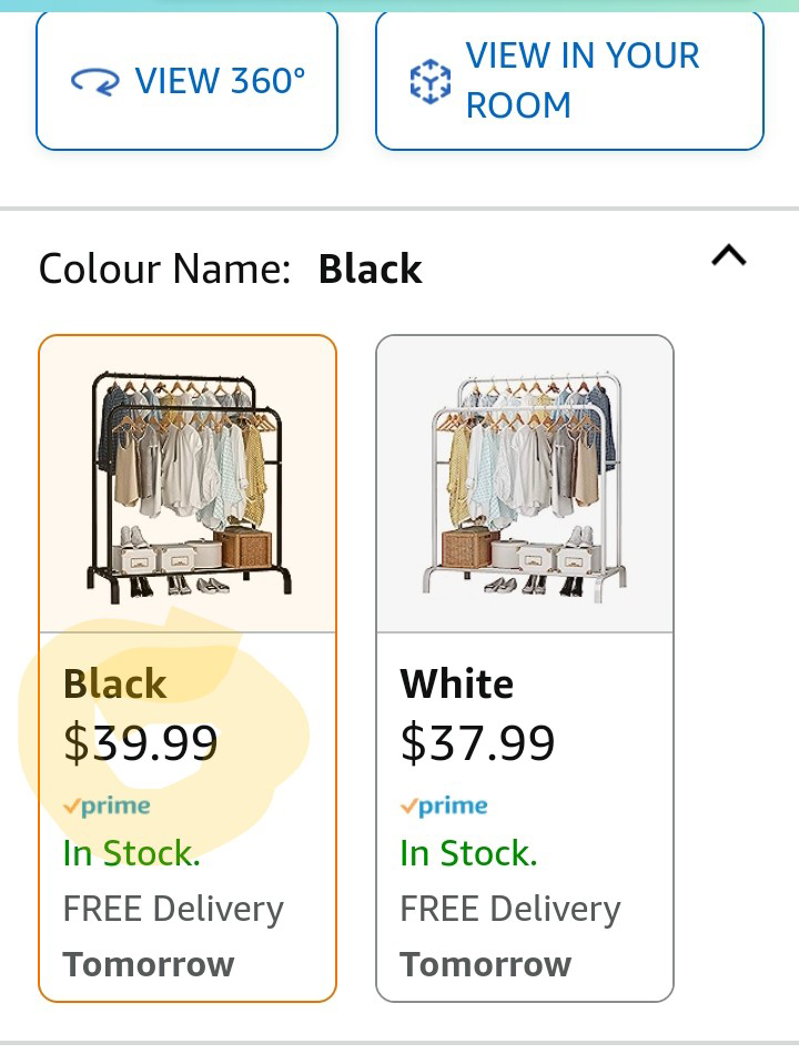 Sturdy! Double Clothes Rack with storage. image indicator(2)