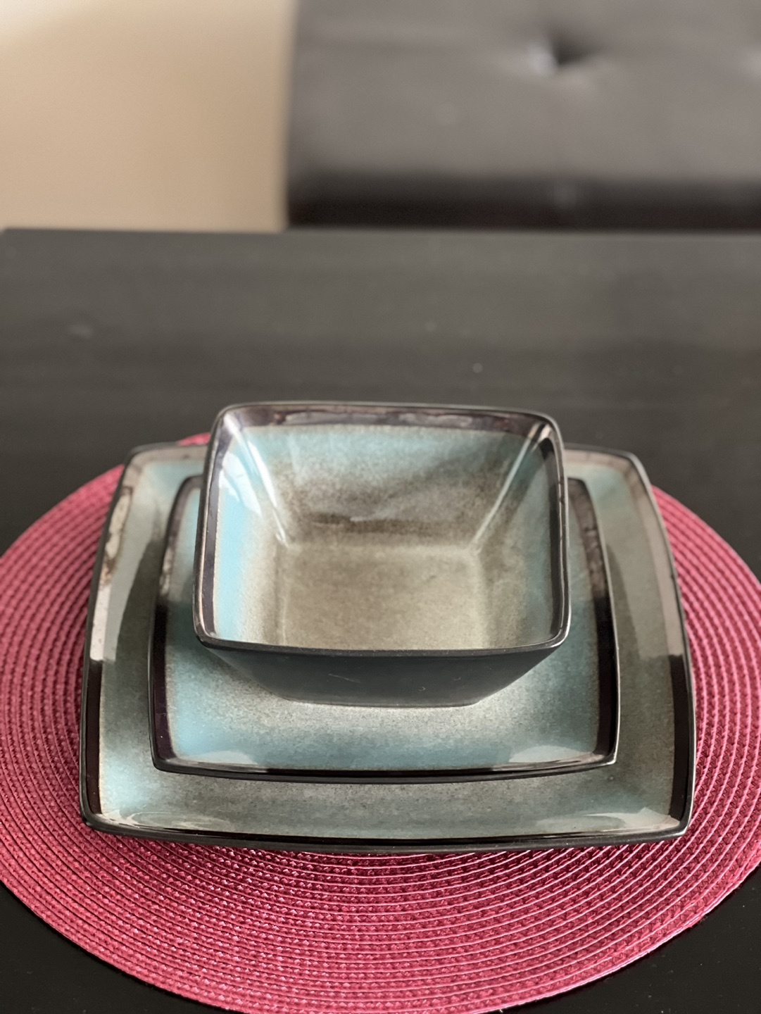 9-piece Dinnerware gray-blue/Black - photo 3