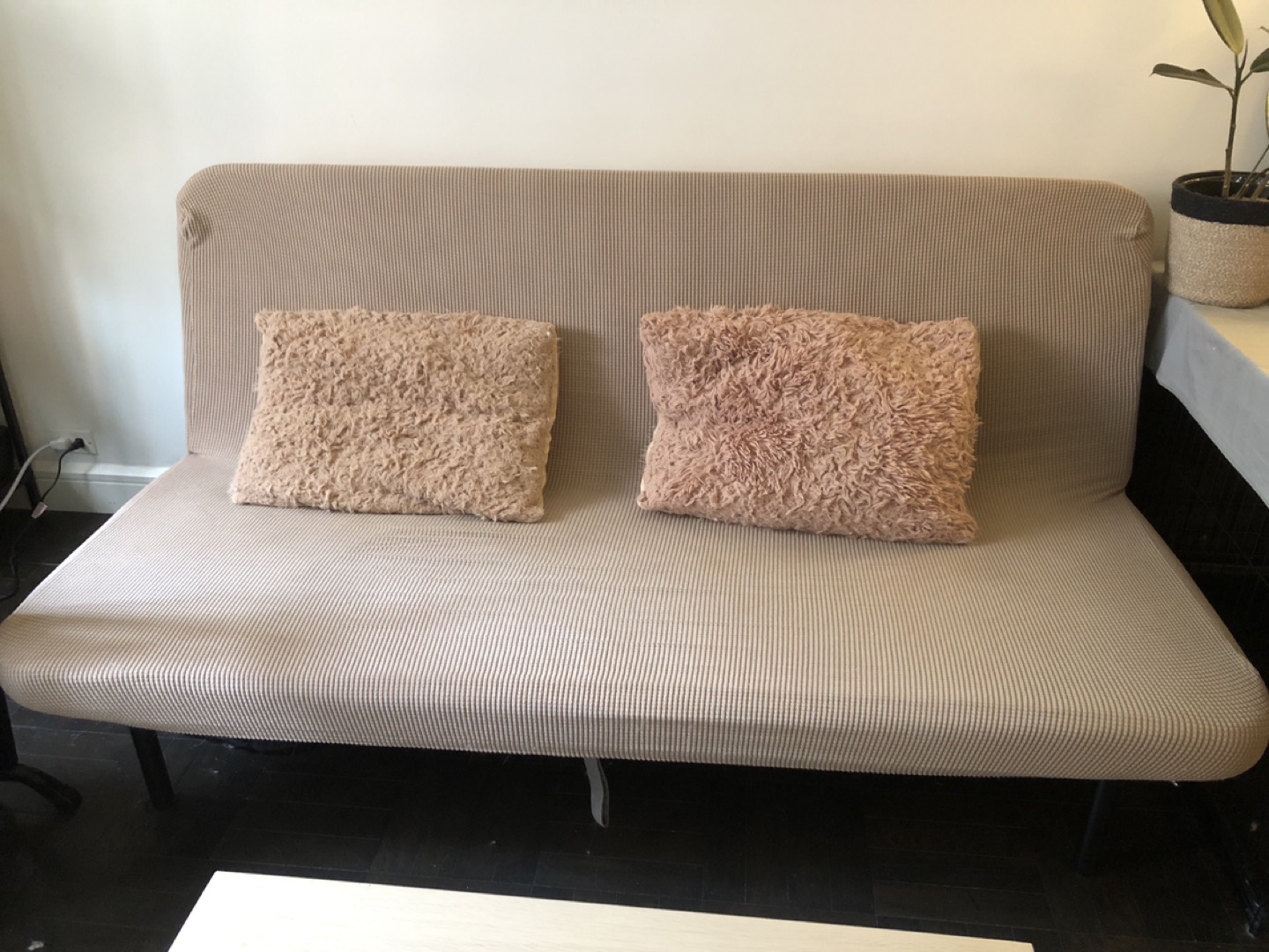 IKEA Sleeper Sofa Bed NYHAMN grey w/ free beige cover - photo 5