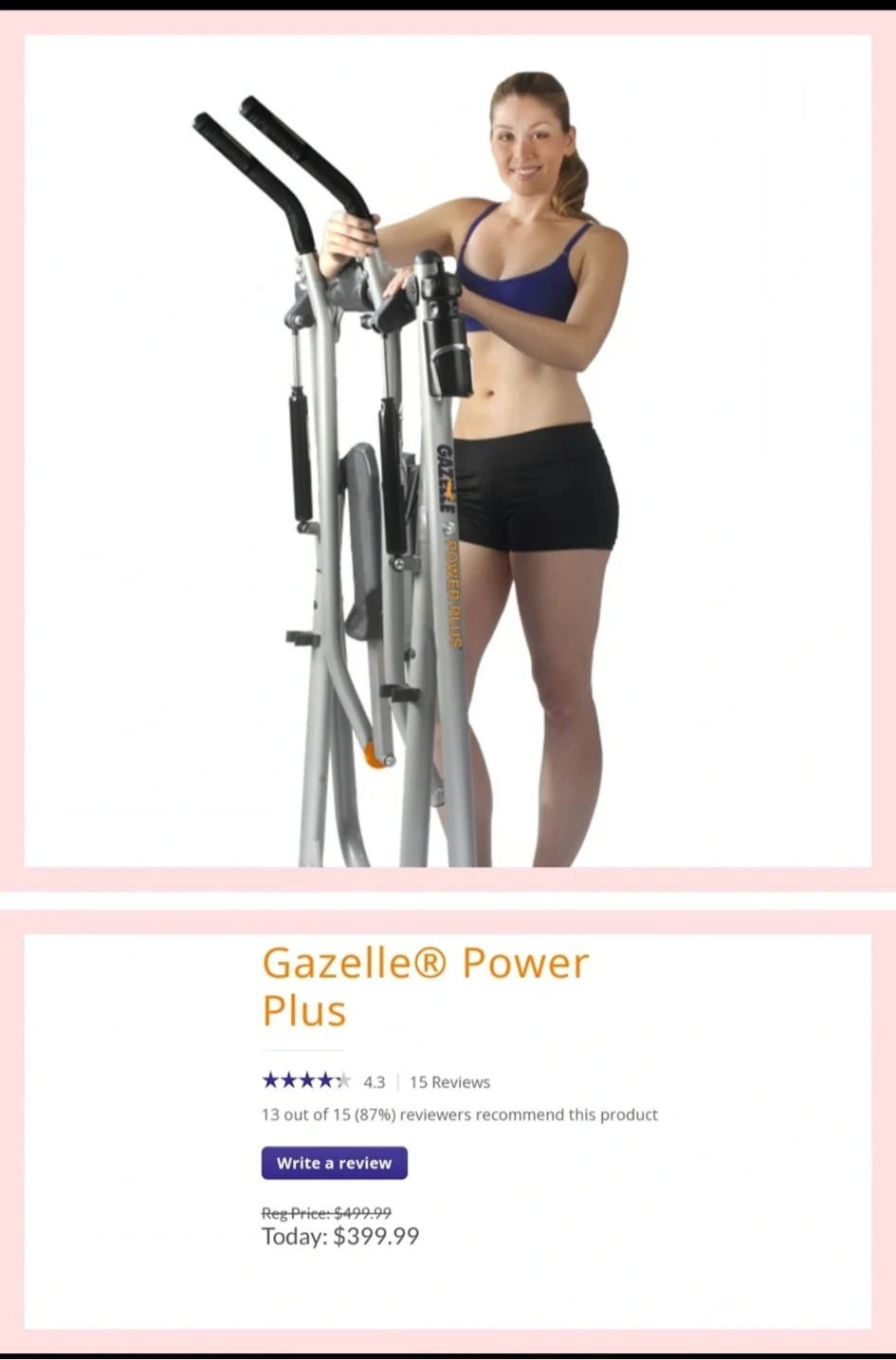 Gazelle® Power Plus and 4 workout DVD'S thumbnail