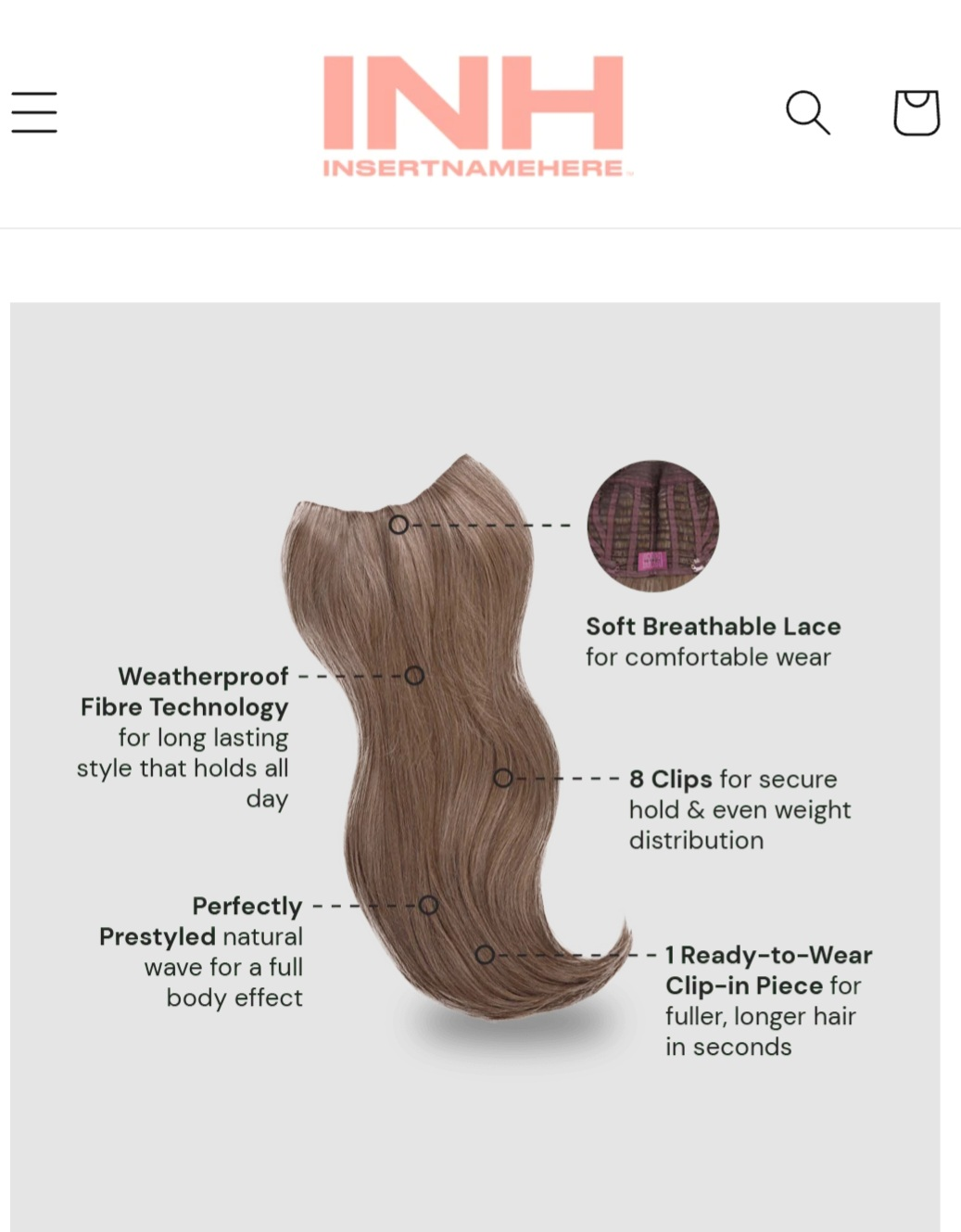 U-clip Hair Extension - Espresso - photo 5