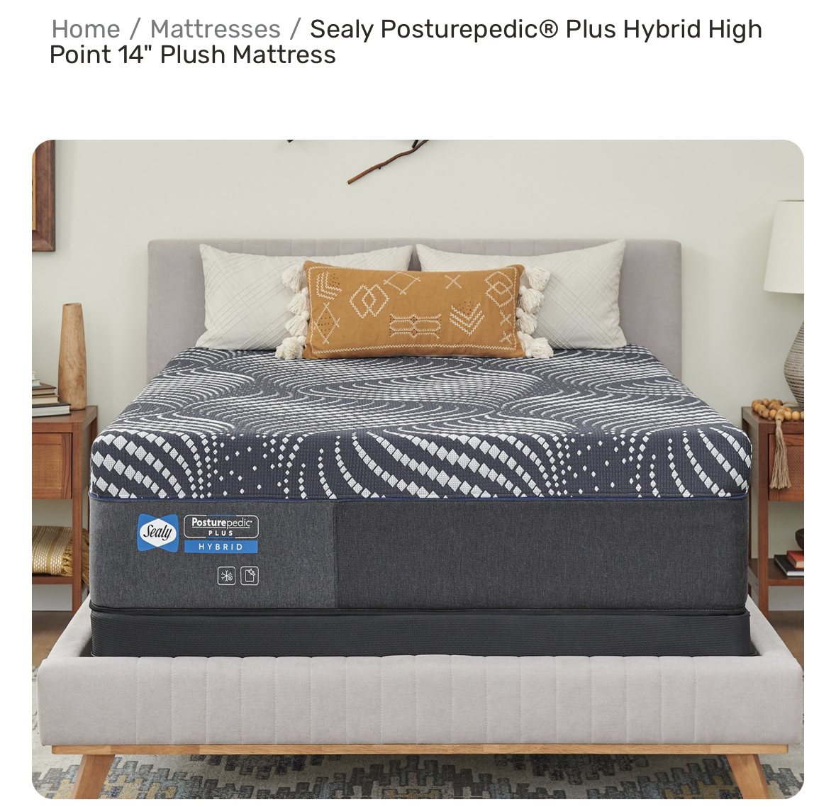 Sealy Posturepedic® Plus Hybrid High Point 14" Mattress KING