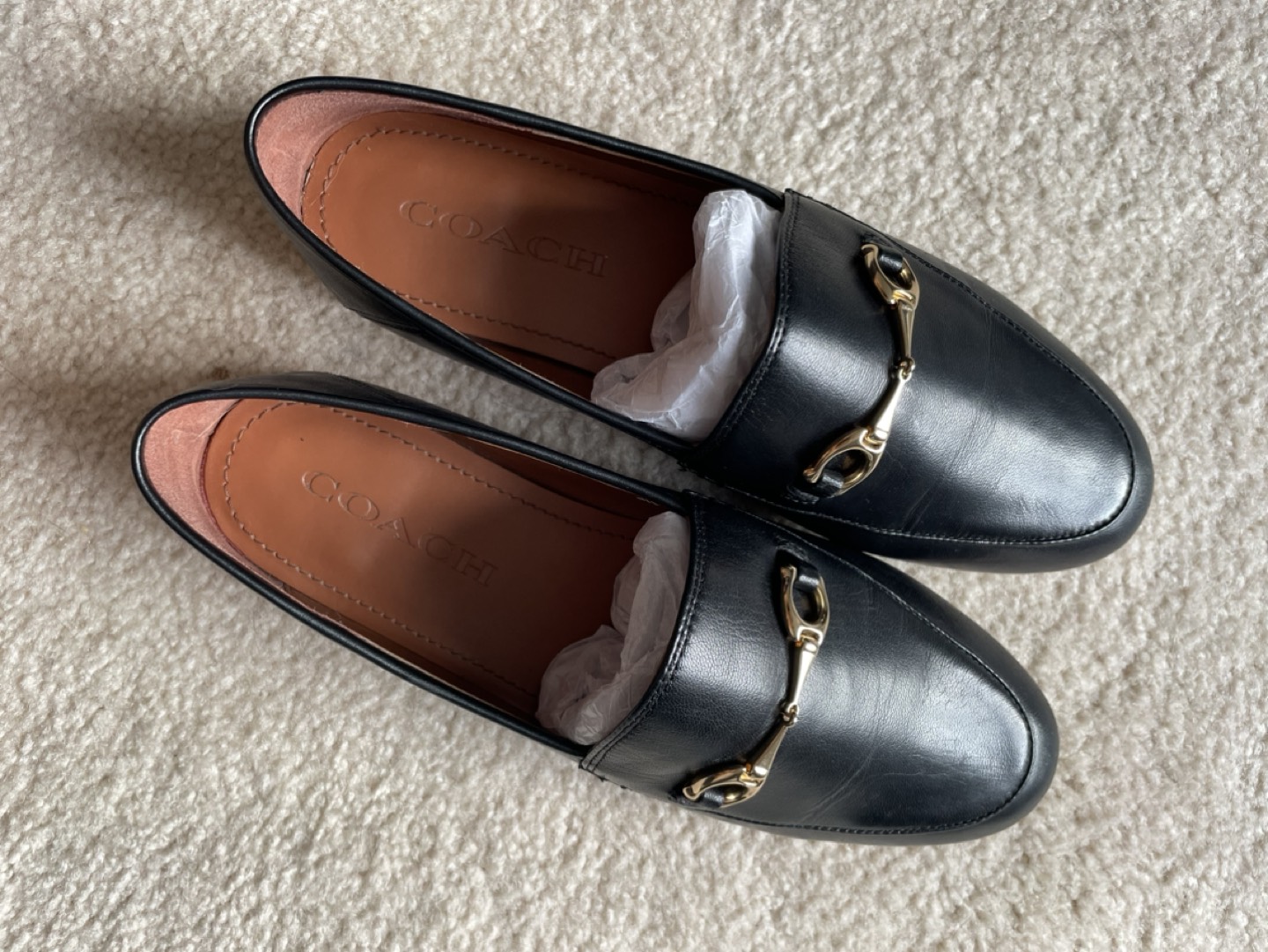 Coach Black Loafer Size 5.5 thumbnail