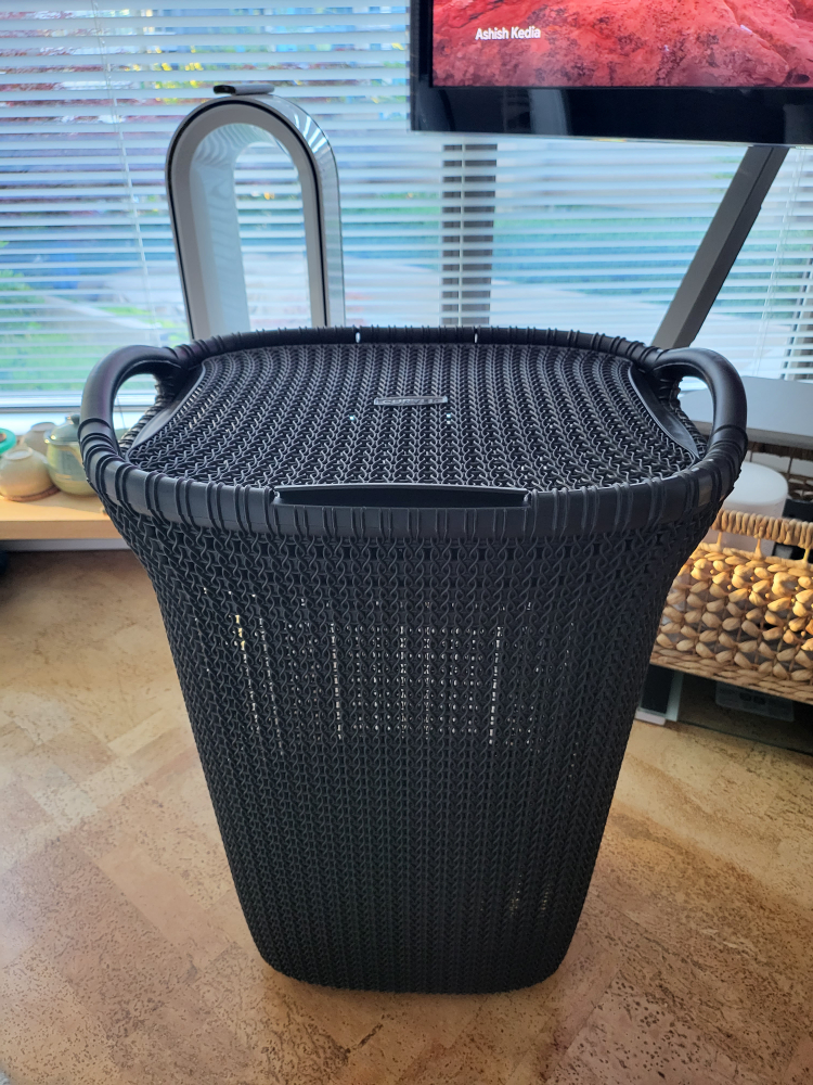 KNIT LAUNDRY HAMPER BASKET 57L

