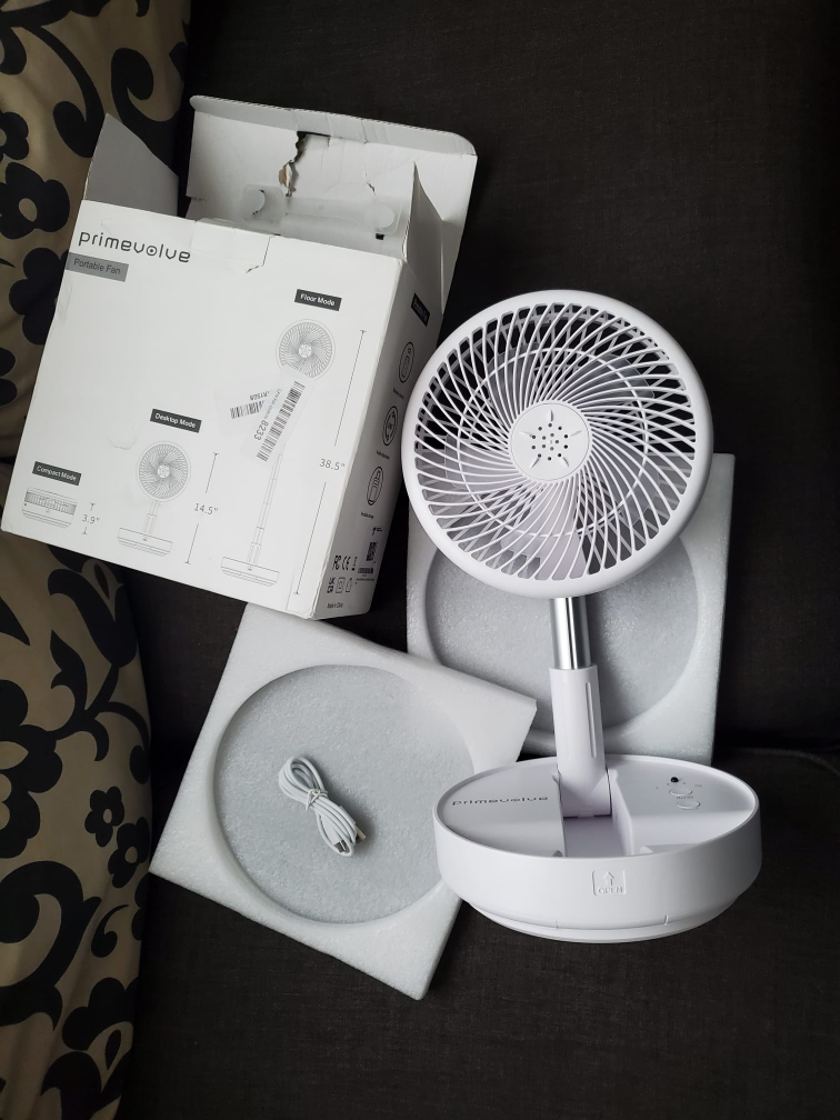 Primevolve PF11S 7.7inch Portable Oscillating Standing Fan thumbnail