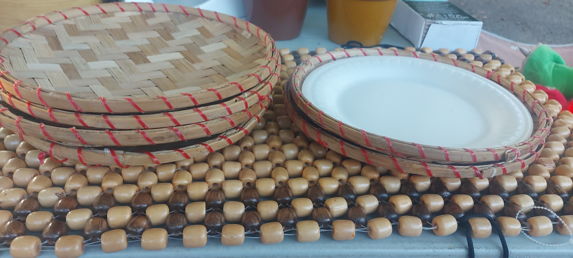 Bamboo plate holder (6)+ Decorative wood table runner - photo 2