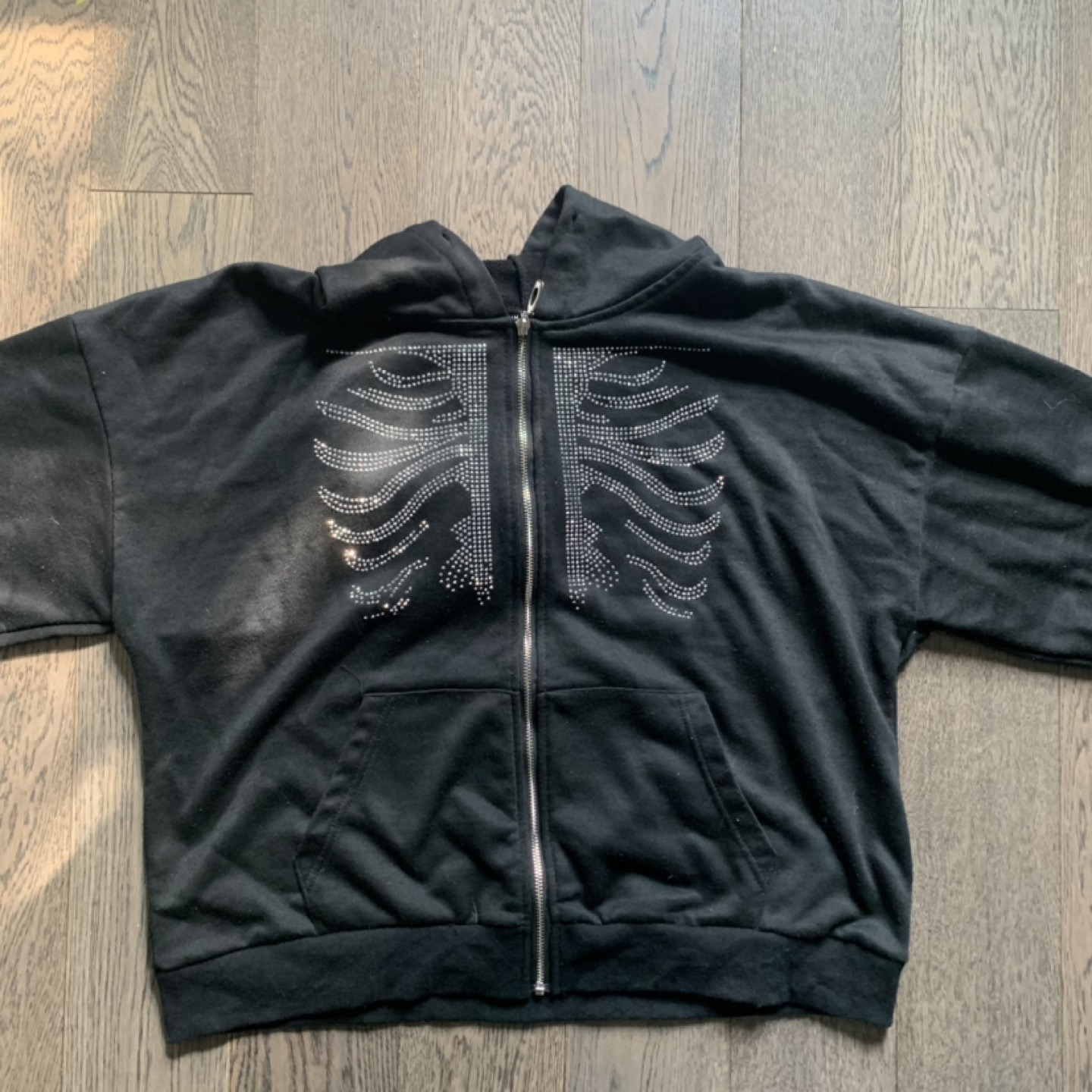 Rhinestone Skeleton Hoodie thumbnail