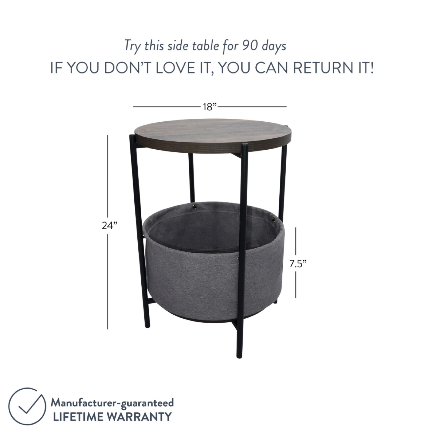 Nightstand table wit storage - photo 5