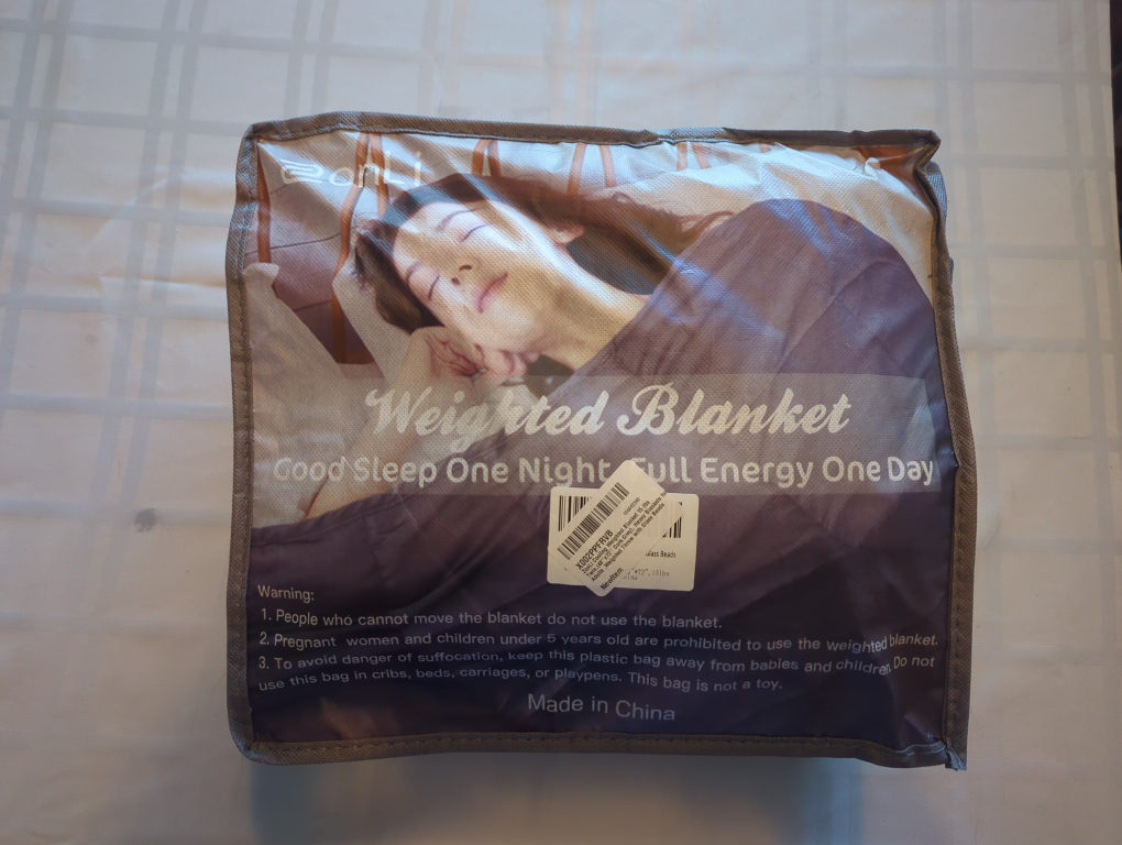 Weighted Blanket, 15 Lbs Twin Size, (48" x 72" Dark Grey) image indicator(2)