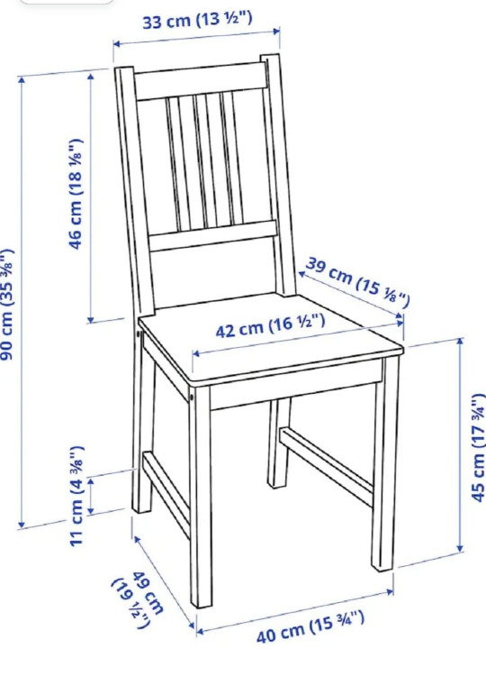 Ikea drop leaf table with 2 chairs image indicator(3)