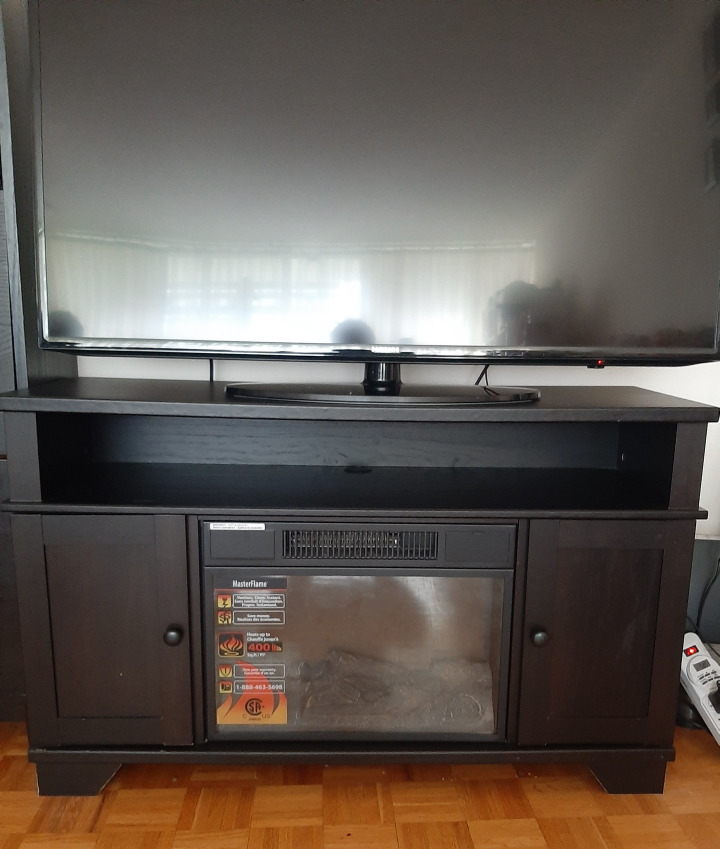 tv stand with electric fireplace