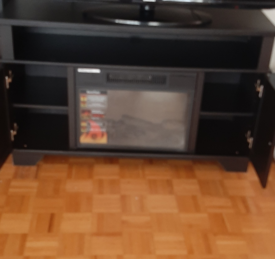 tv stand with electric fireplace - photo 2