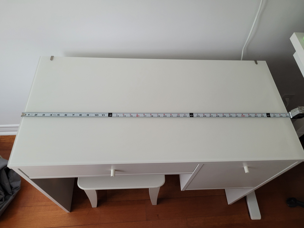 Ikea Syvde Cosmetic Table with Ingolf Stool - photo 3