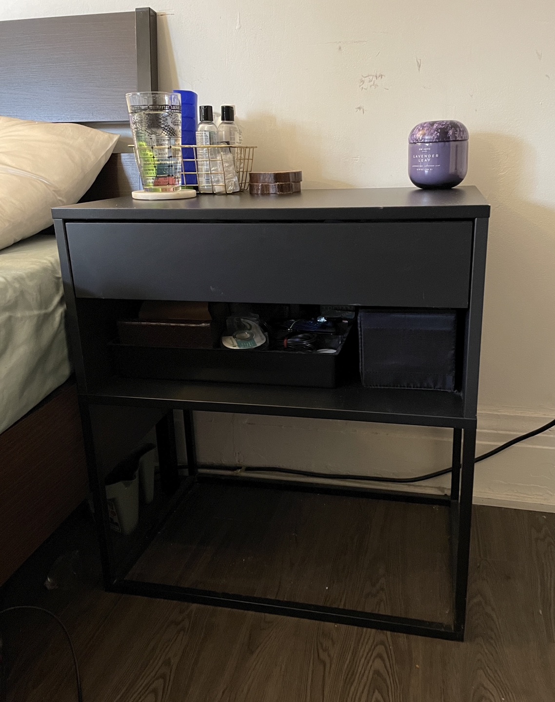 Nightstand / Bedside Table / Black