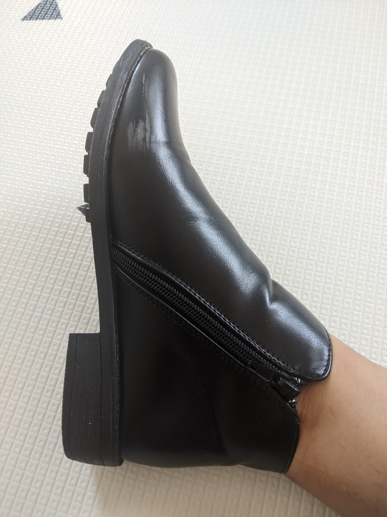 Black Faux Leather Ankle Boots (Gently Worn) image indicator(8)