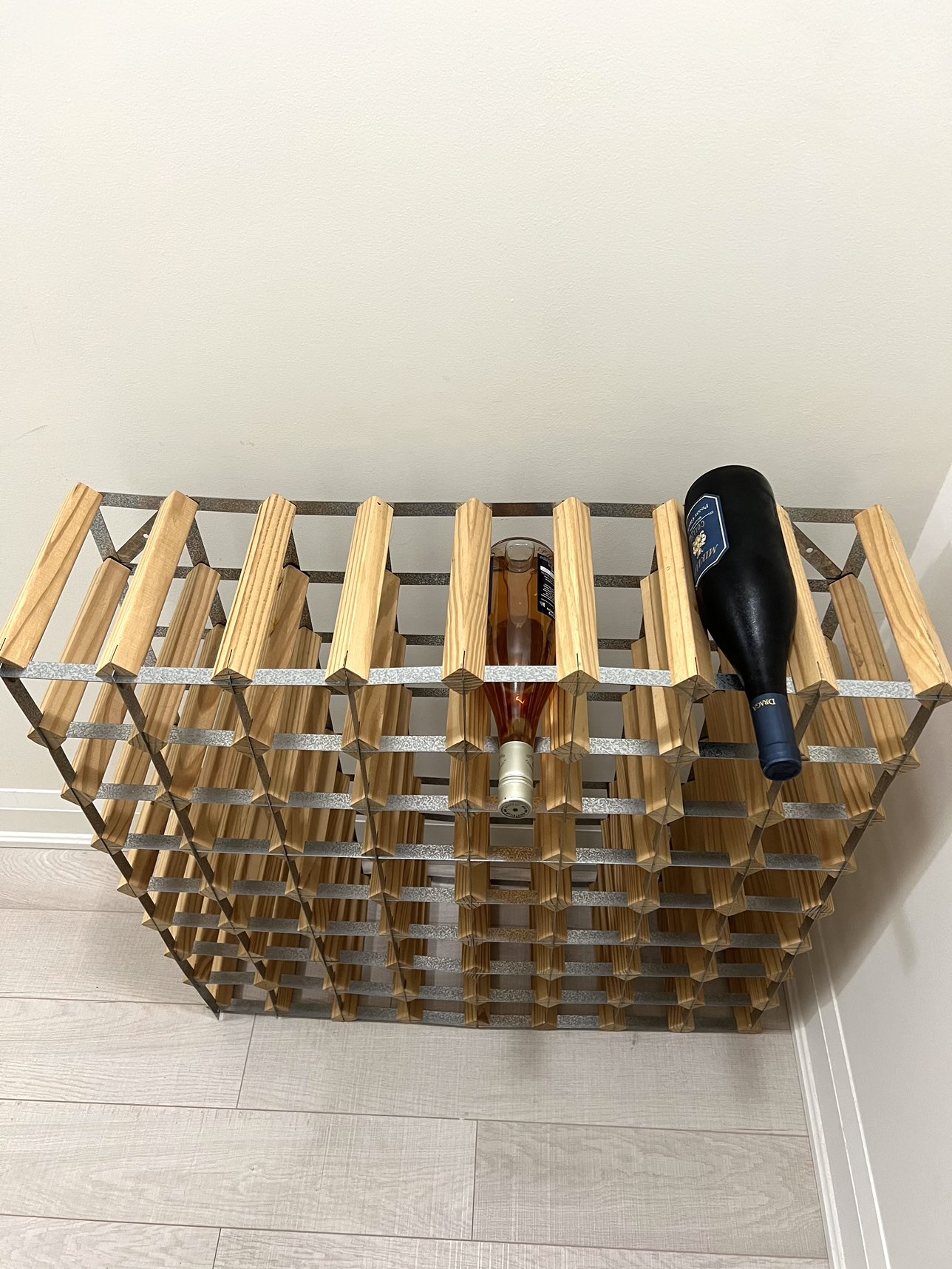 Metal and wood wine rack - photo 2