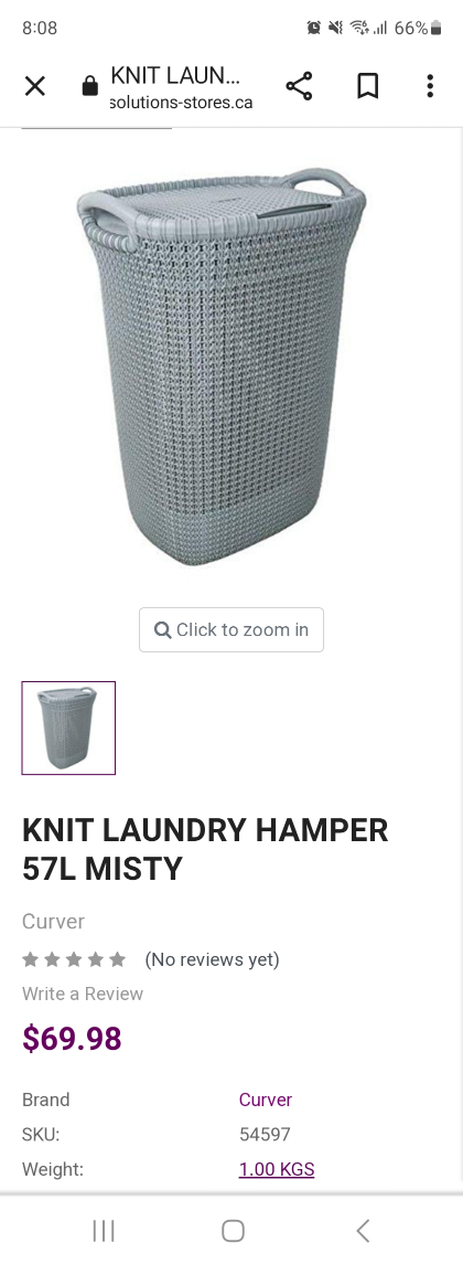 KNIT LAUNDRY HAMPER BASKET 57L

 - photo 4
