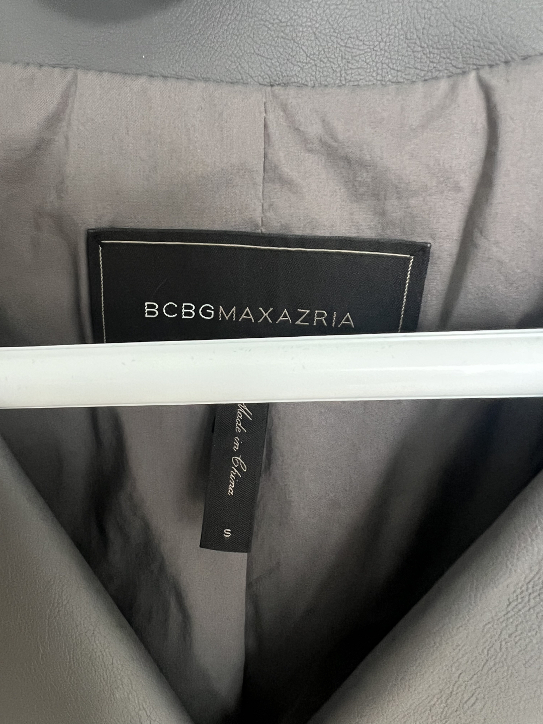 BCBG grey leather jacket - photo 2