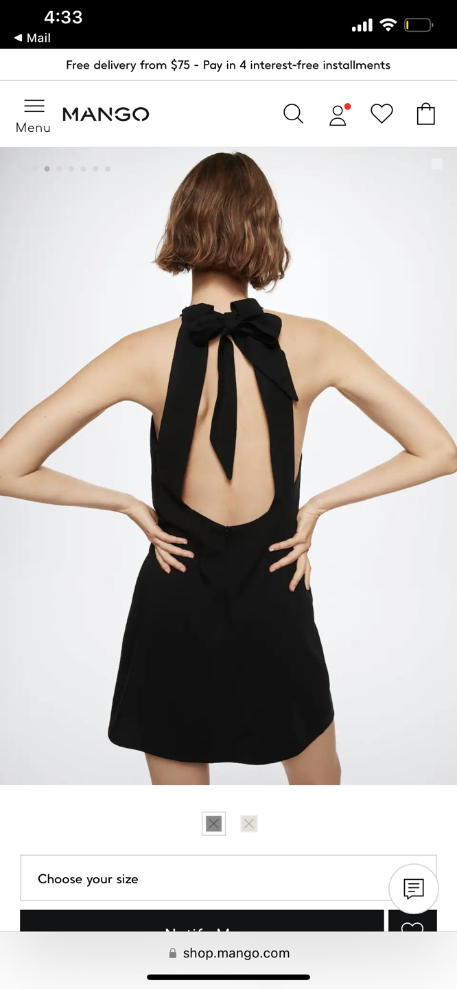 Back cut out dress