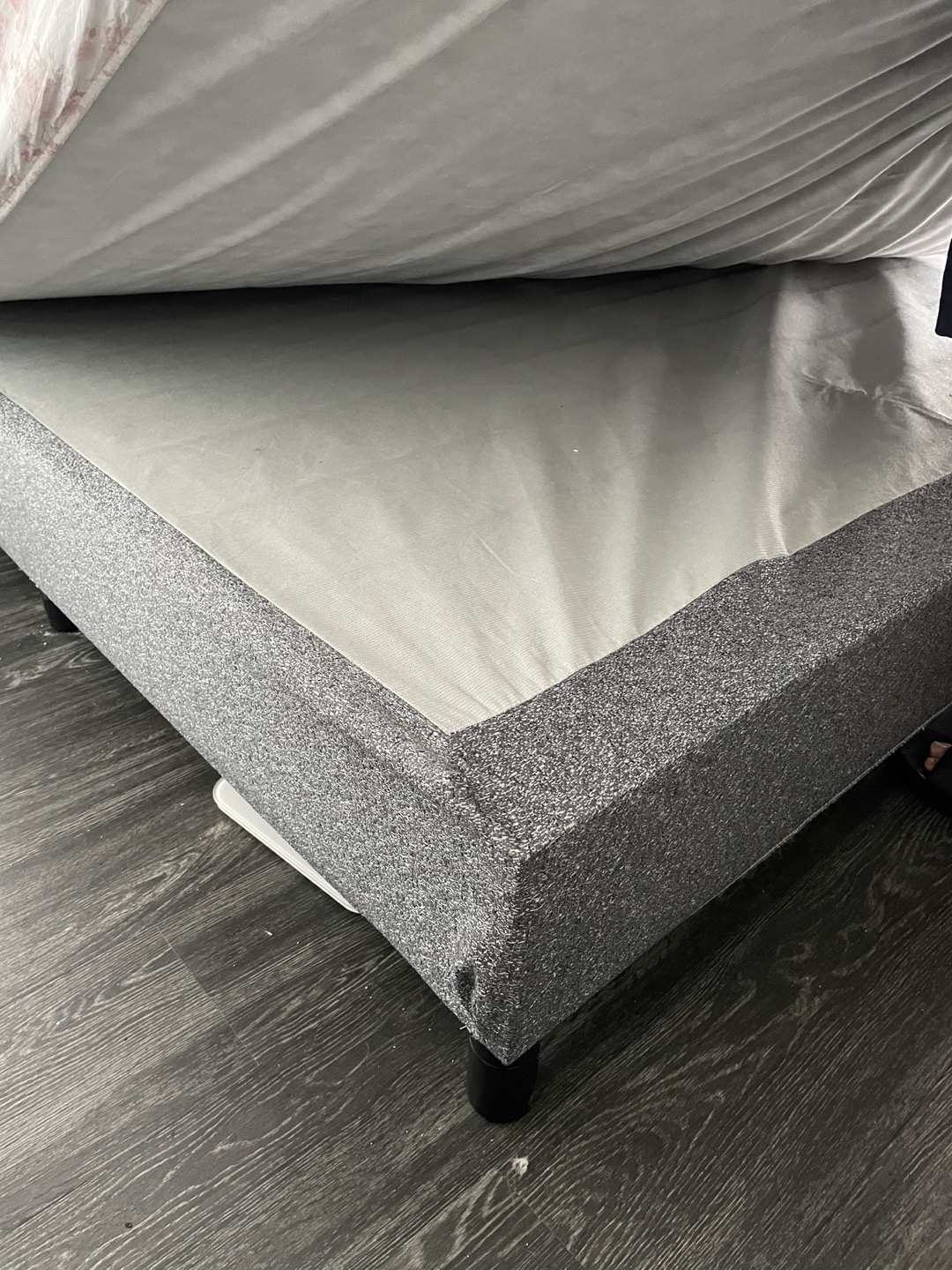 King metal bed frame with cotton cover- detachable-Half Price thumbnail