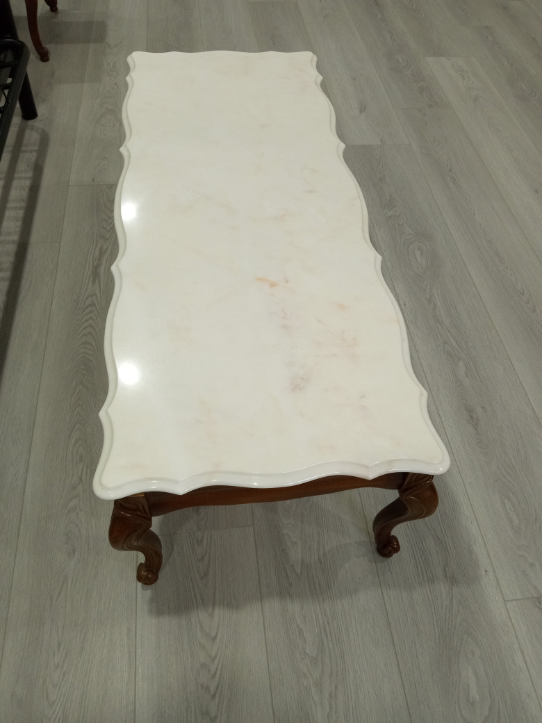 marble coffee table with side table - photo 3