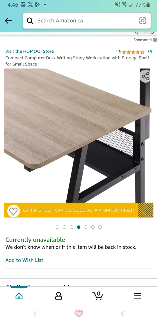 computer/writing/studying desk - photo 2