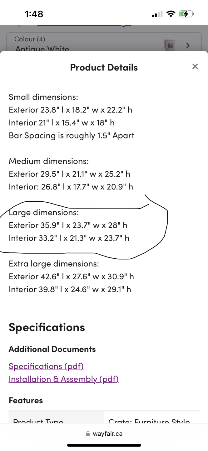 New Age Pet ECOFLEX Dog Crate, Antique White image indicator(9)